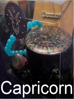Zodiac Candle Set with Necklace, bracelet and crystal